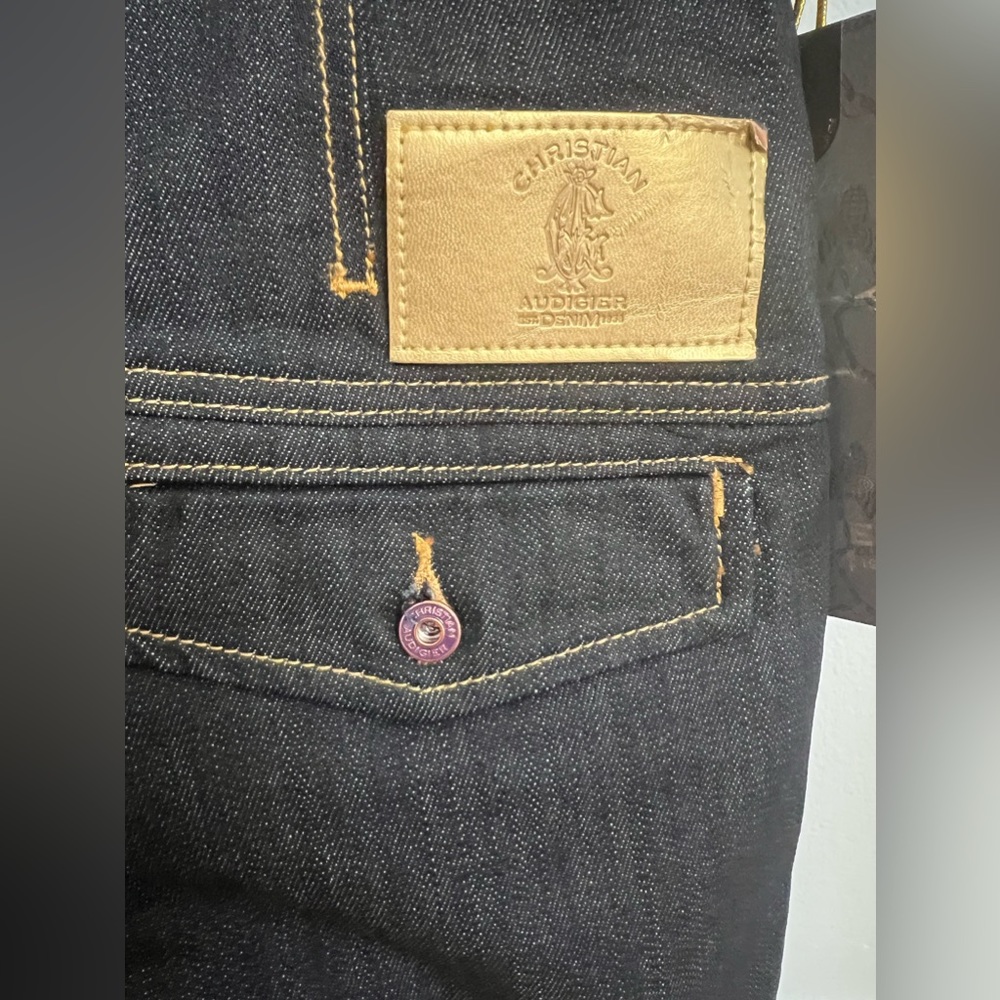 Christian Audigier  High-Waisted Five-Button Skinny Stacy Denim Size 28 - Picture 9 of 15